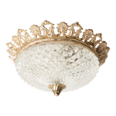 Gold ceiling lamp 1960 molded glass