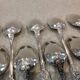 10 silver-plated metal coffee spoons, PG style, Art Nouveau flowers.
