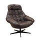 Leather swivel armchair, Danish design, 1960s, designer: H.W. Klein, manufa
