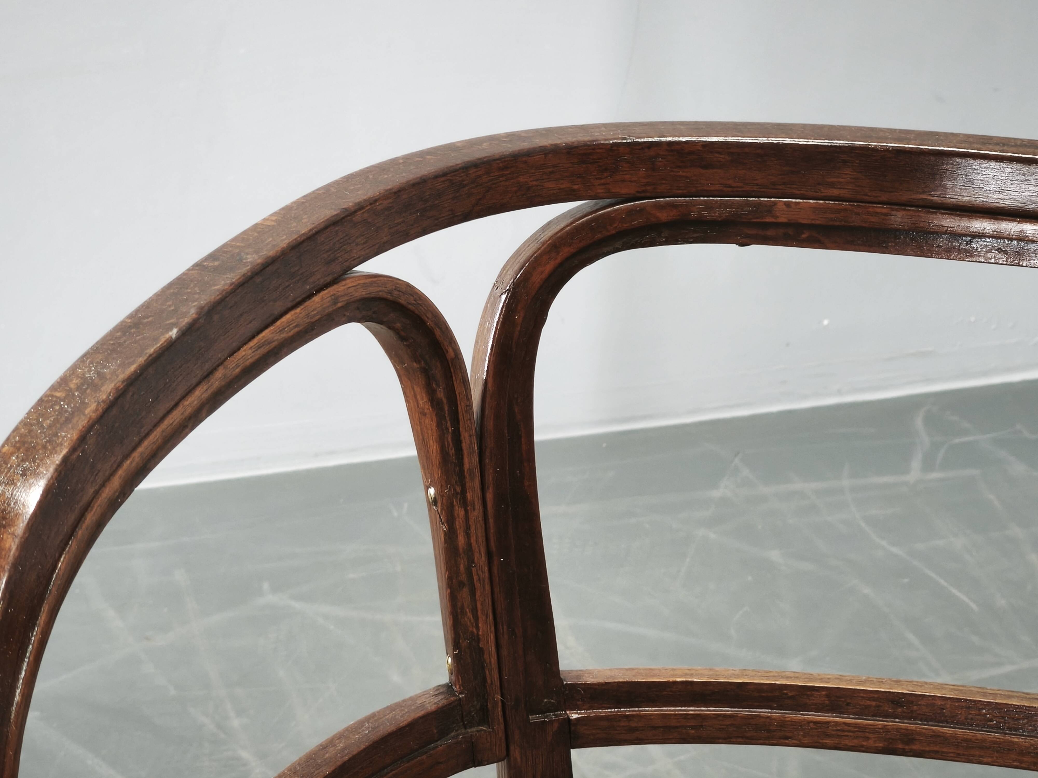 Gustav Siegel Model 715/C Settee for Jacob & Josef Kohn, circa 1901