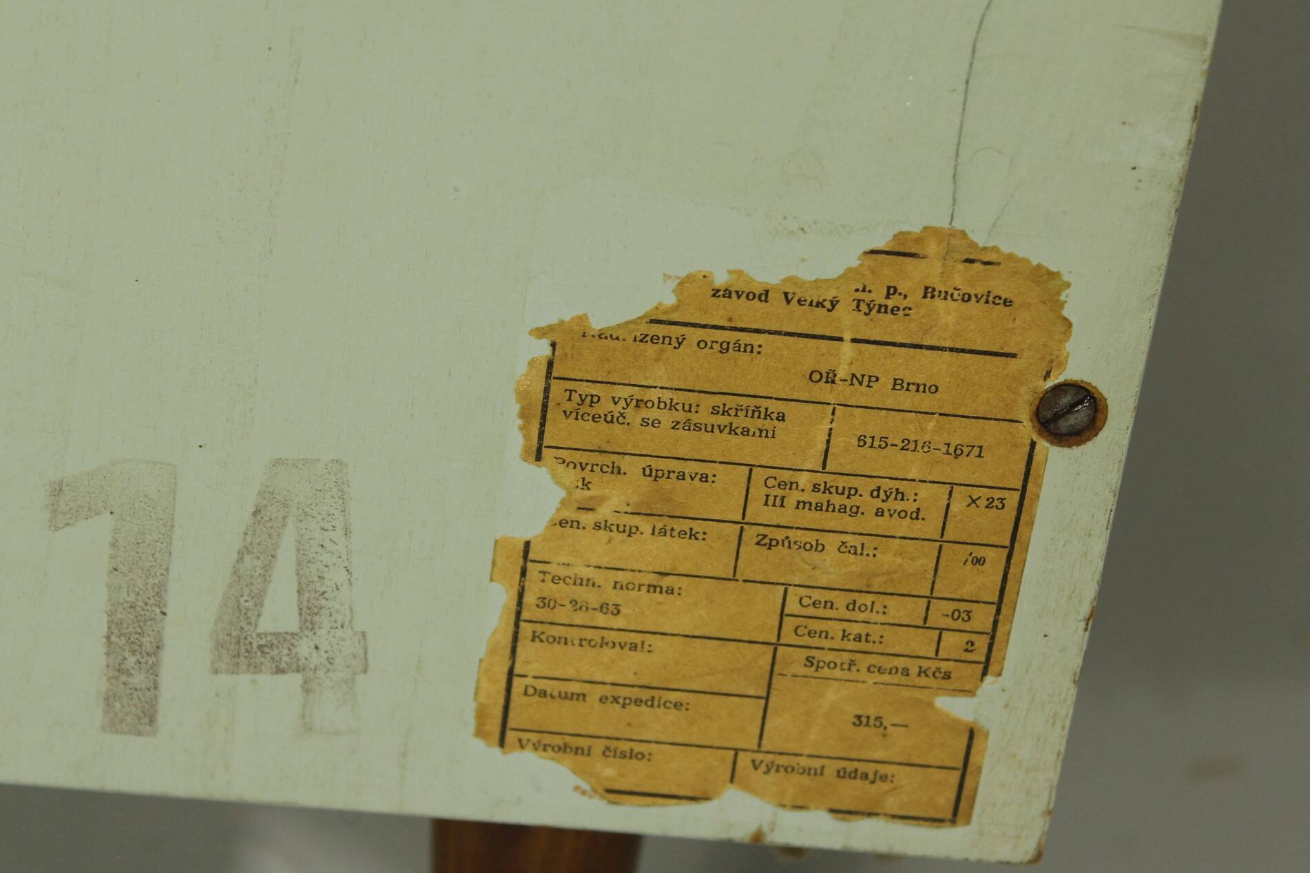 Bedside Tables, UP Závody 1960s