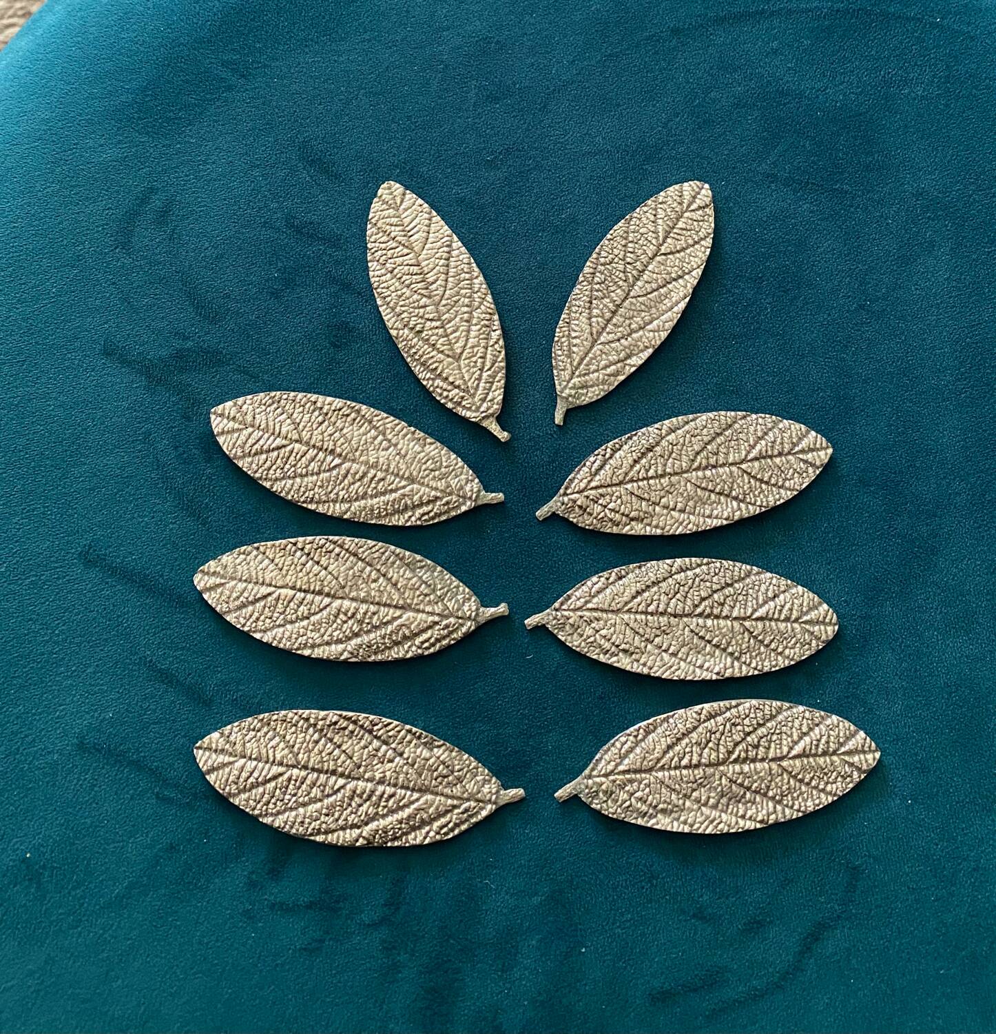 8 porte-couteaux vintage forme Feuille