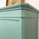Antique solid pine wardrobe, reimagined in Celadon Green.