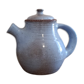 Théière céramique bleu/gris émaillée, signée Jeanne et Norbert Pierlot
