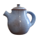 Ceramic teapot in blue/grey glaze, signed by Jeanne and Norbert Pierlot.