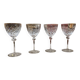Set of 4 crystal stemmed glasses daum model boléro