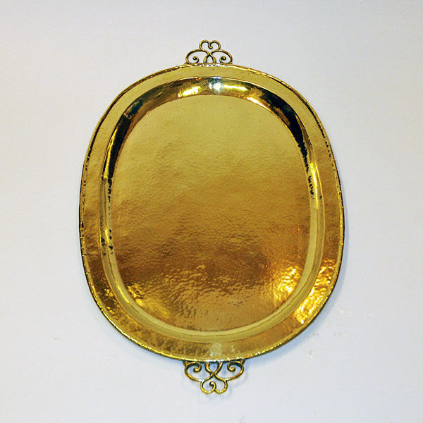 Brass tray with handles by Erickson 1930s Sweden