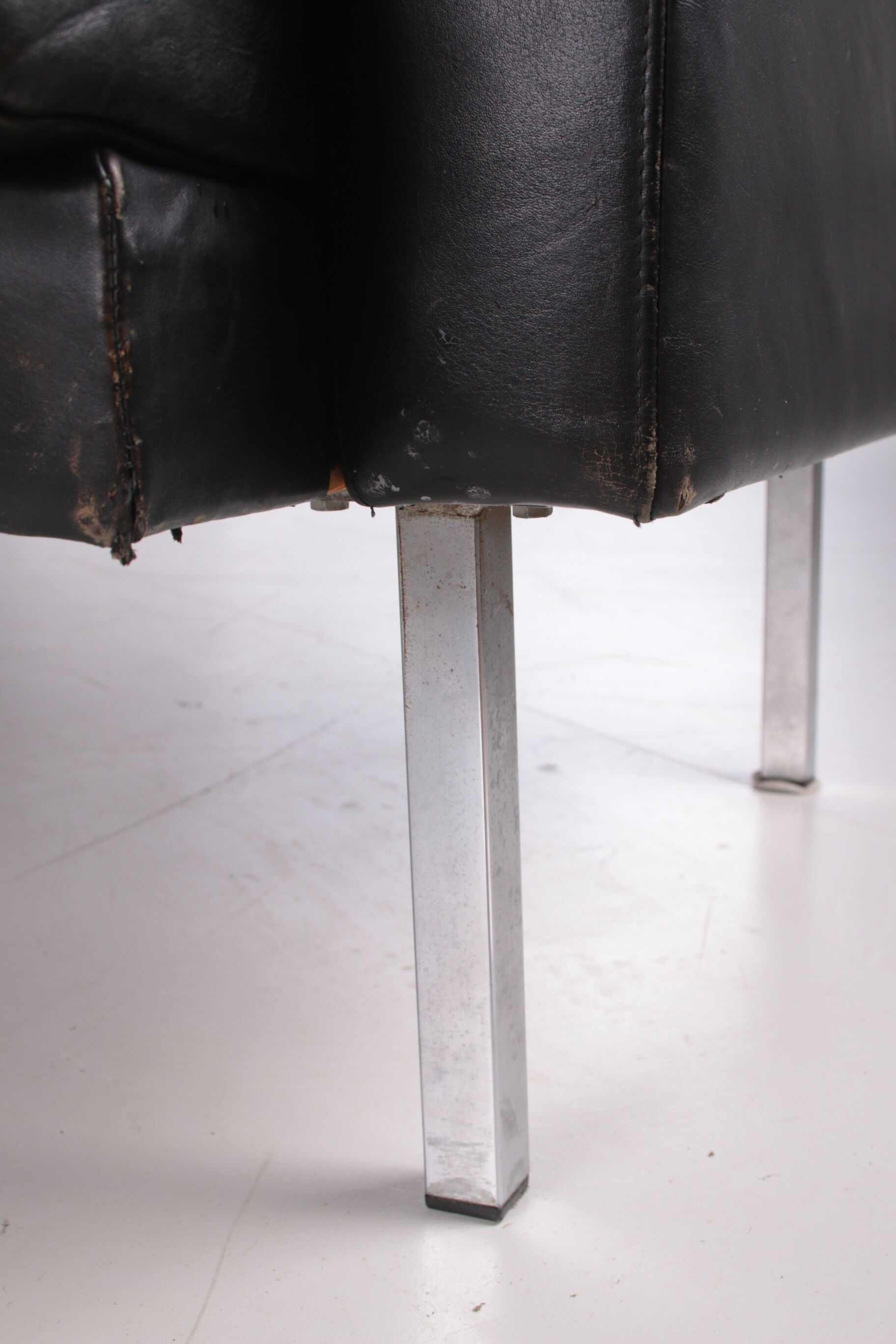 Vintage Dutch design leather BZ55 sofa by Martin Visser for 't Spectrum, 1960s