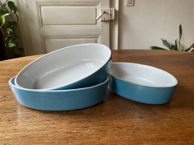 Set of 3 ceramic oven dishes