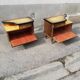 Paire de chevets vintage pieds compas
