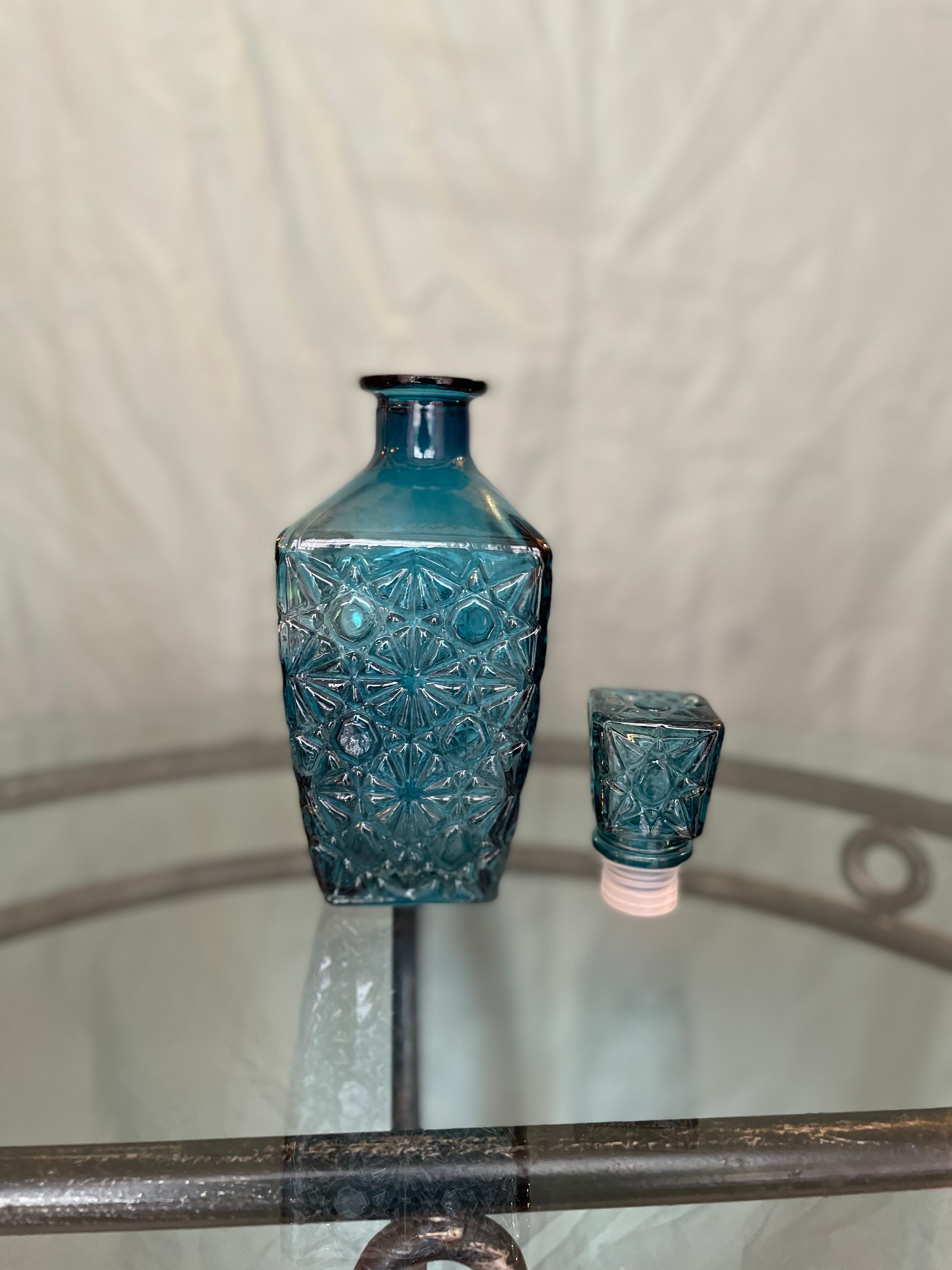 Blue glass bottle