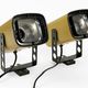 Pair of matte gold bedside wall lamps by Öia. Sweden 1970s