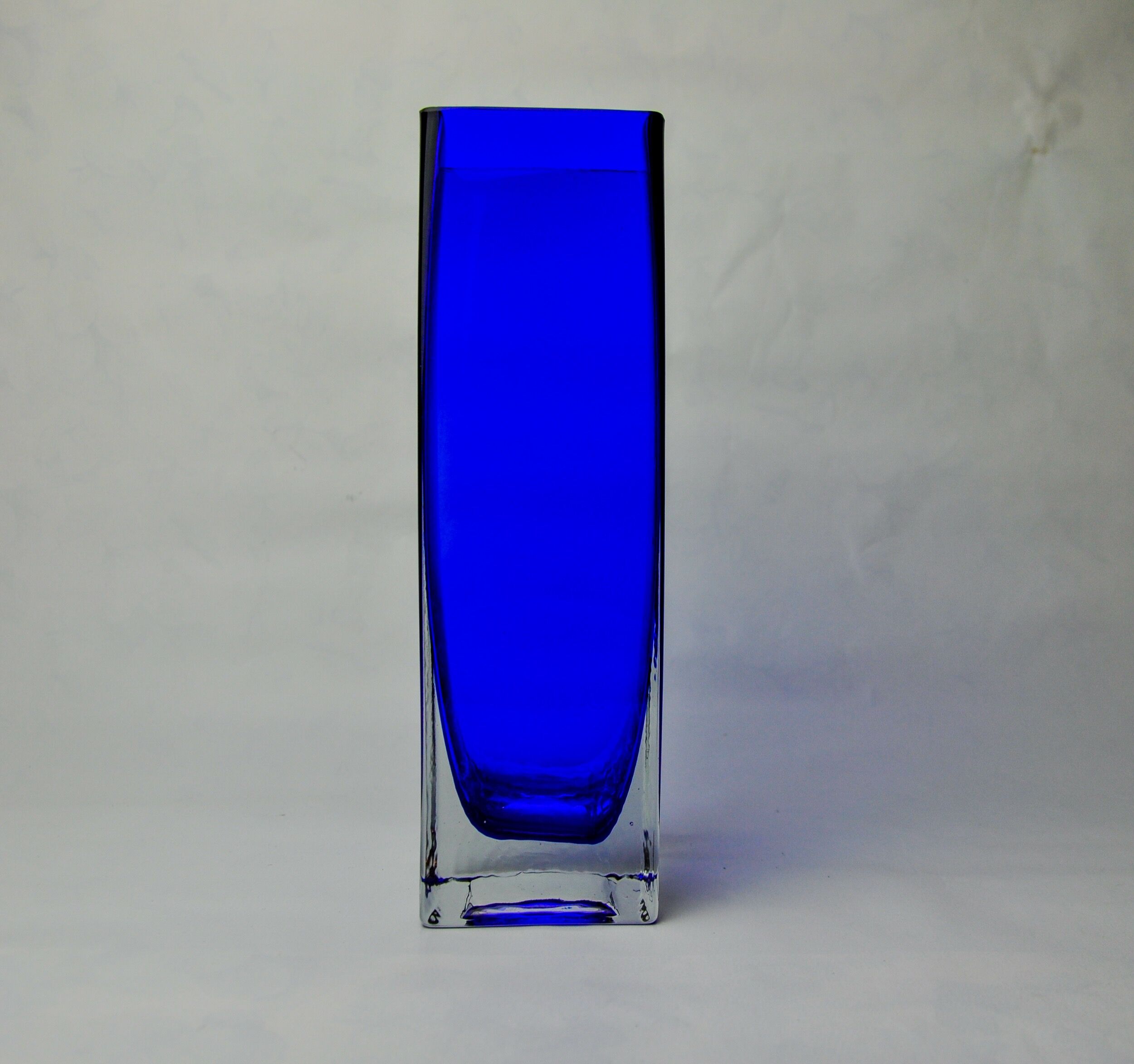 Vase sommerso by Petr hora, blue glass, Czech Republic, 1970