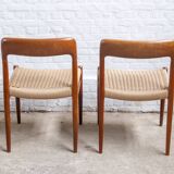 2x Niels O. Møller dining chair in teak Model 75, 1960s Denmark