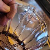 Pair of pressed glass cups – Art Deco 1930s