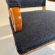 Biedermeier Armchair, Solid Beech, Black Boucle, South Germany circa 1830