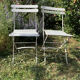 Paire d'anciennes chaises de jardin