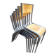 Six Mullca 510 school chairs with tapered legs