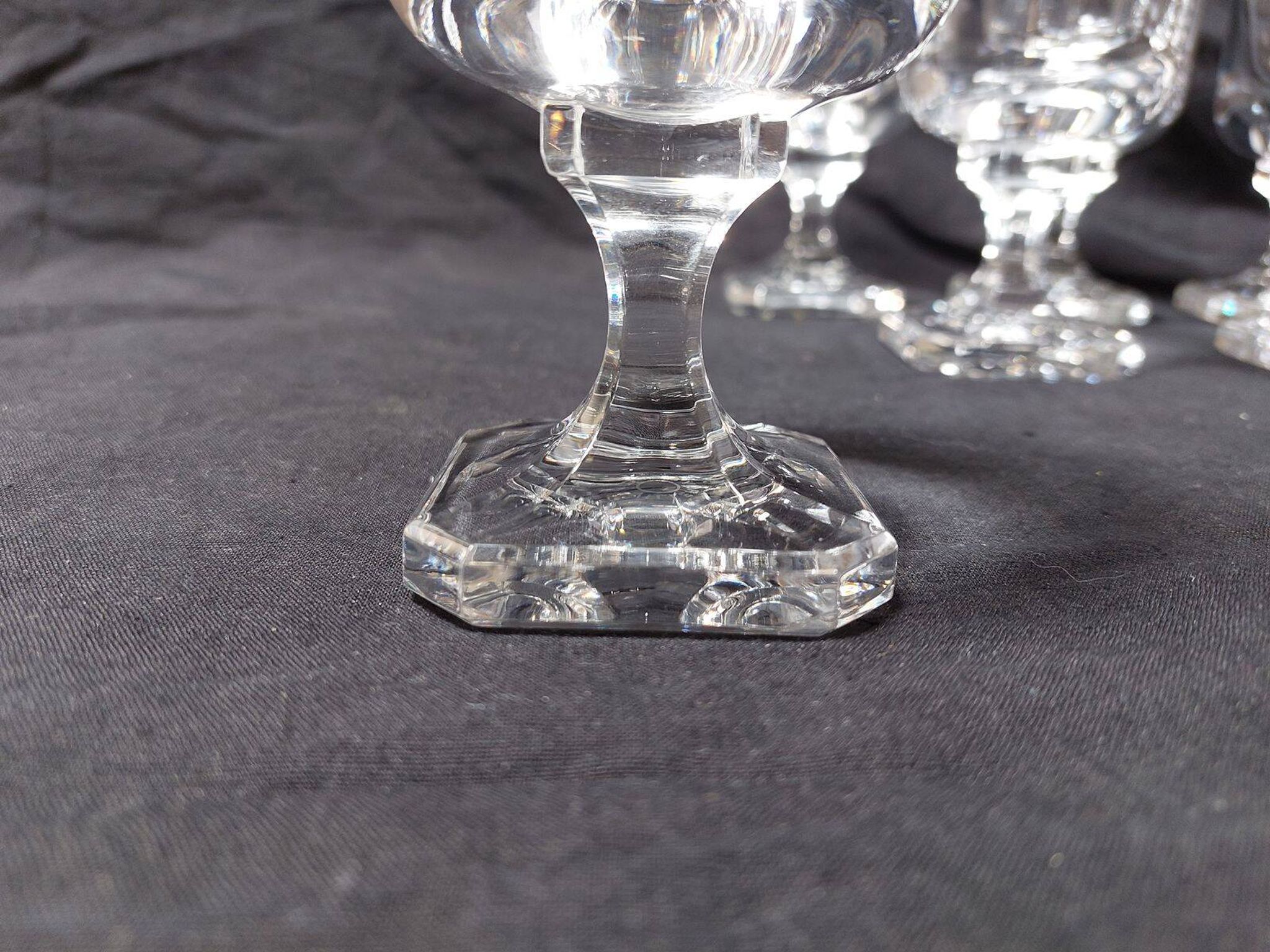 Set of 6 crystal water glasses from Villeroy and Boch, model Mercury - Height 14.