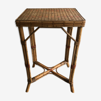 Vintage rattan side table