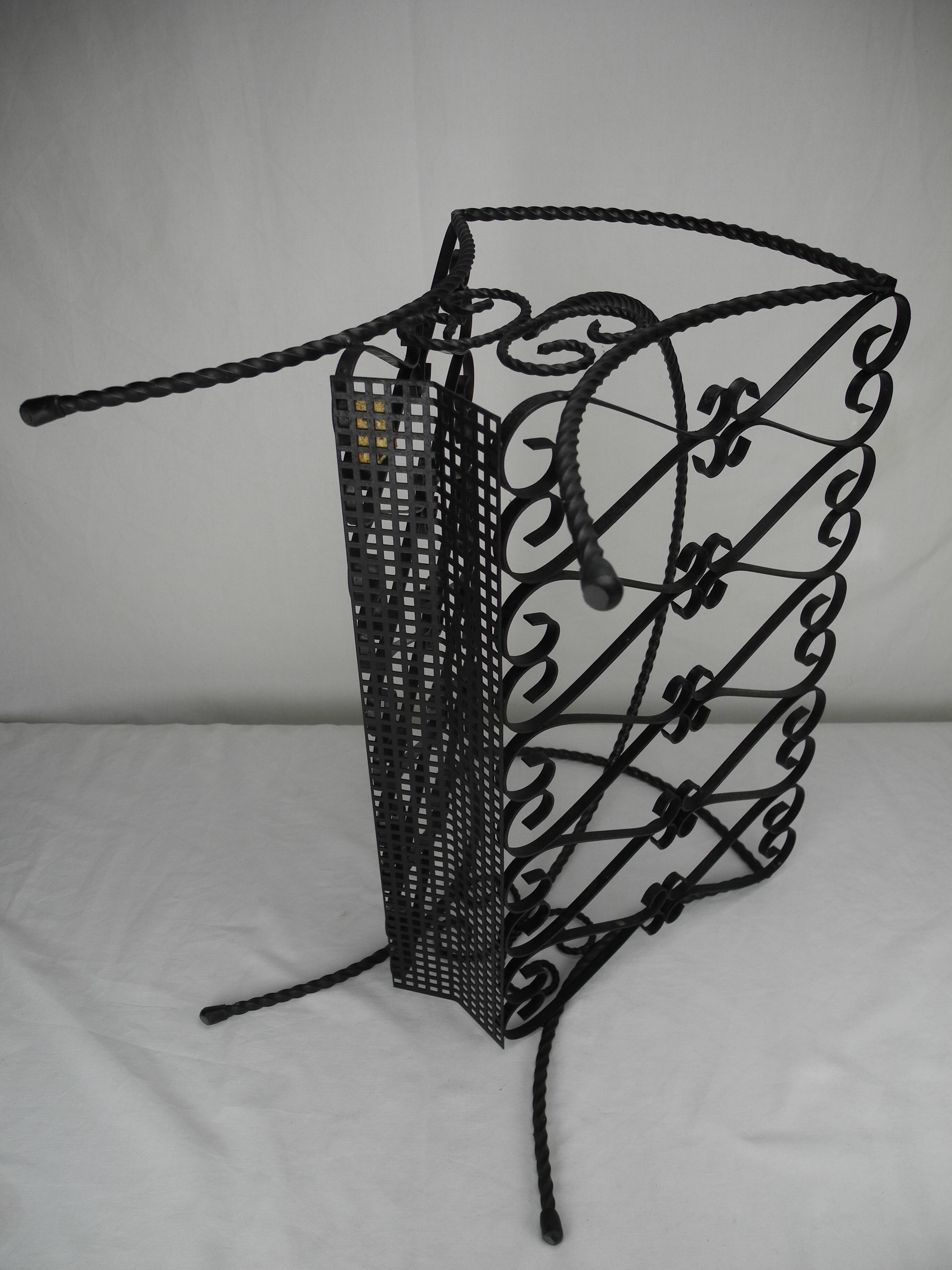 vintage wrought iron magazine rack Chaty Vallauris