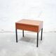 Vintage modernist teak bedside table