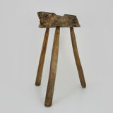 Old wooden tripod stool, 1960s