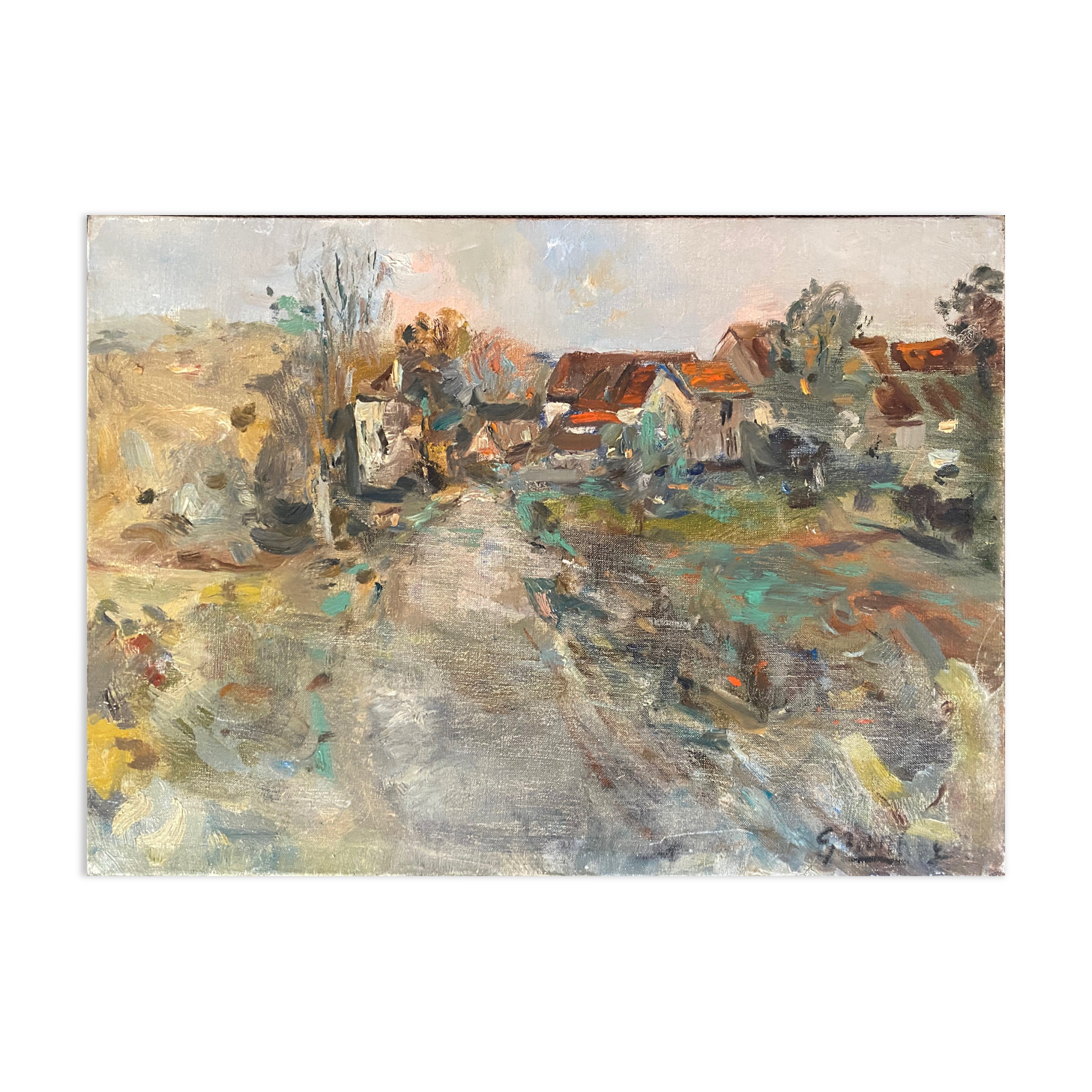 Painting HST Landscape Jean-Baptiste GRANGER (1911-1974) Creuse