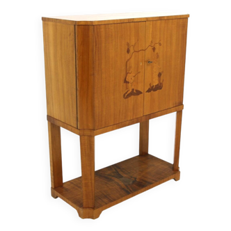 Scandinavian wooden bar cabinet, Swedish modern, Sweden, 1930