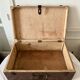 Large wooden trunk suitcase with Tunisia inscription