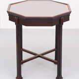 Dutch art deco octagonal mahogany side table 1925