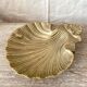 Cendrier coquillage , coquille St Jacques en laiton