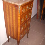 Chiffonier former Louis XVI marquetry style  good condition