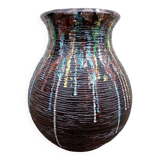 Old vintage ceramic flower pot