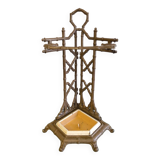 Bamboo imitation umbrella stand in enamelled cast iron circa 1930