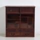 Antique Japanese display cabinet with sliding glass doors – Taishō–Shōwa period (circa 1920–1950)