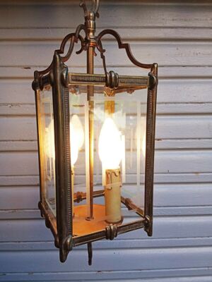 Lanterne en bronze style louis xvi en etat de marche - 2 exemplaires disponibles