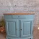 Louis XV Corner Cabinet Blue Neptune – Original Brass Fittings