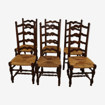 6 high back dining room chairs