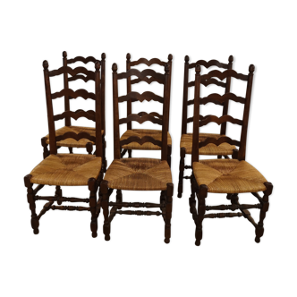6 high back dining room chairs