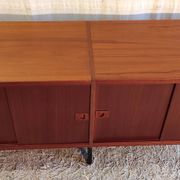 Modernist enfilade in teak by René-Jean Caillette for Charron - mid 20th century.
