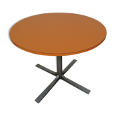 Table ronde formica orange années 70
