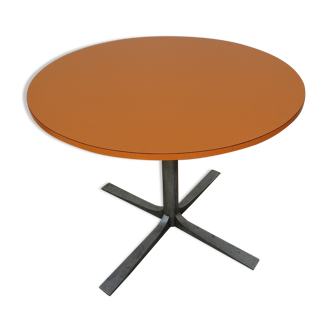 Round table formica orange 70s