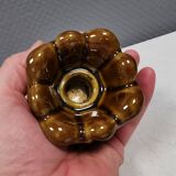 Bougeoir en glaçure dorée par le céramiste danois Michael Andersen