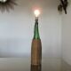 Rattan and glass "bottle" lamp from the 60s and 70s