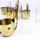 Brass orangeade service and 60s glass