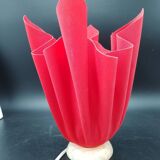 Lampe style Georgia Jacob  veilleuse drappée Design ROUGE