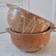 Duo of ear bowls in vintage sandstone