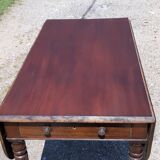 Mahogany shuttered table, flaps and 1 drawer