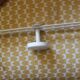 Coat rack vintage metal white 3 hooks